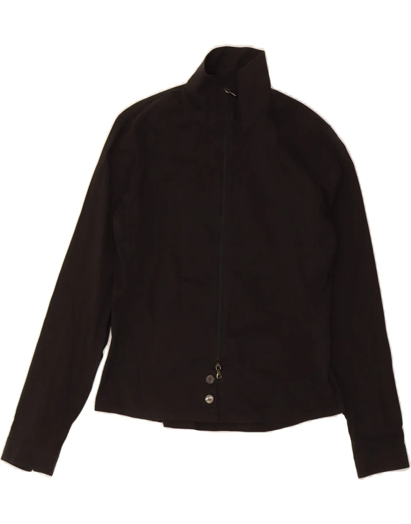 Streamlined Design Work Appropriate PRADA Womens Shirt Medium Black