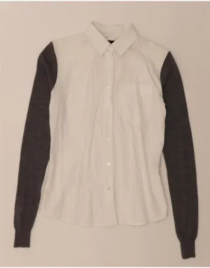 DOLCE & GABBANA Womens Shirt IT 40 Small White Colourblock Designer Touch