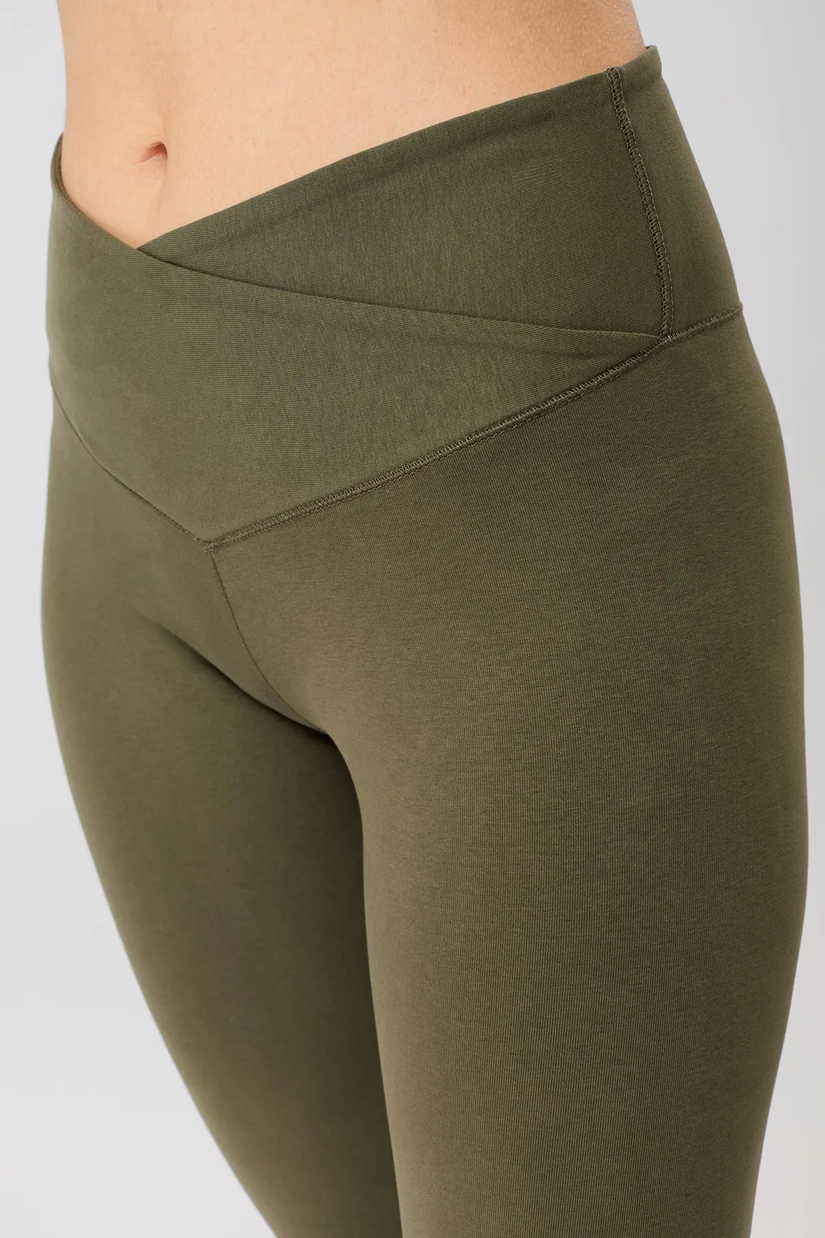 School Sports For Teens Wrap Legging - Emerald, GOTS