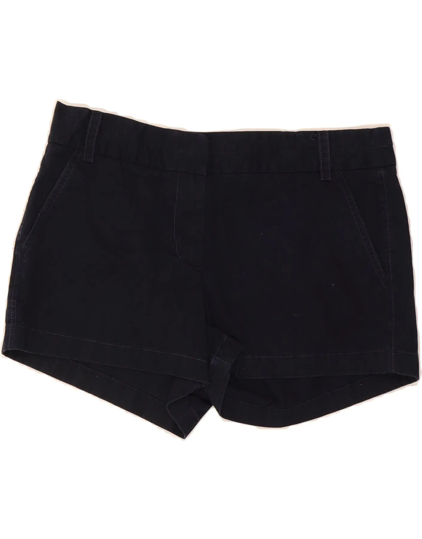 J. CREW Womens Chino Shorts US 10 Large W34 Navy Blue Cotton Earthy Palette