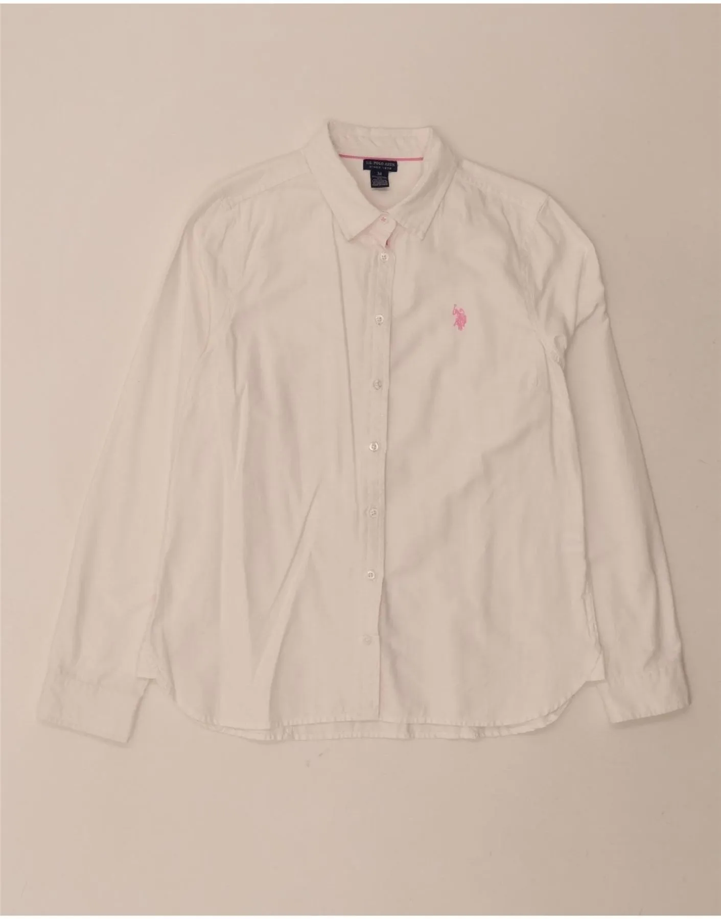 Outdoor Adventure U.S. POLO ASSN. Womens Shirt UK 14 Medium White Cotton