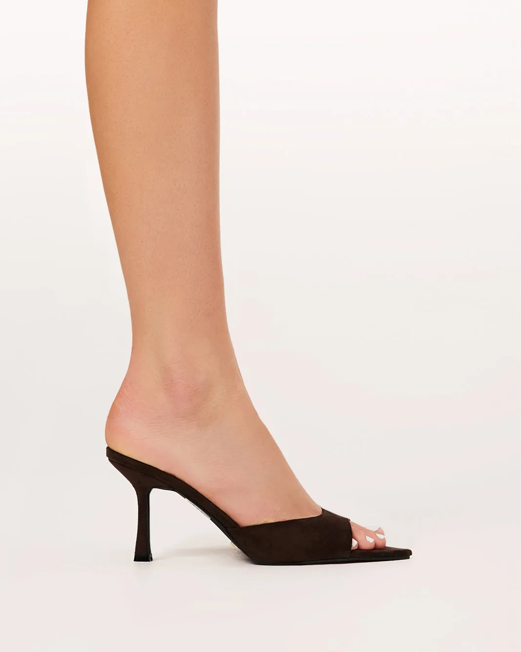 Fashionable Design Ankle Strap Shoes XANTHE - DARK CACAO SUEDE