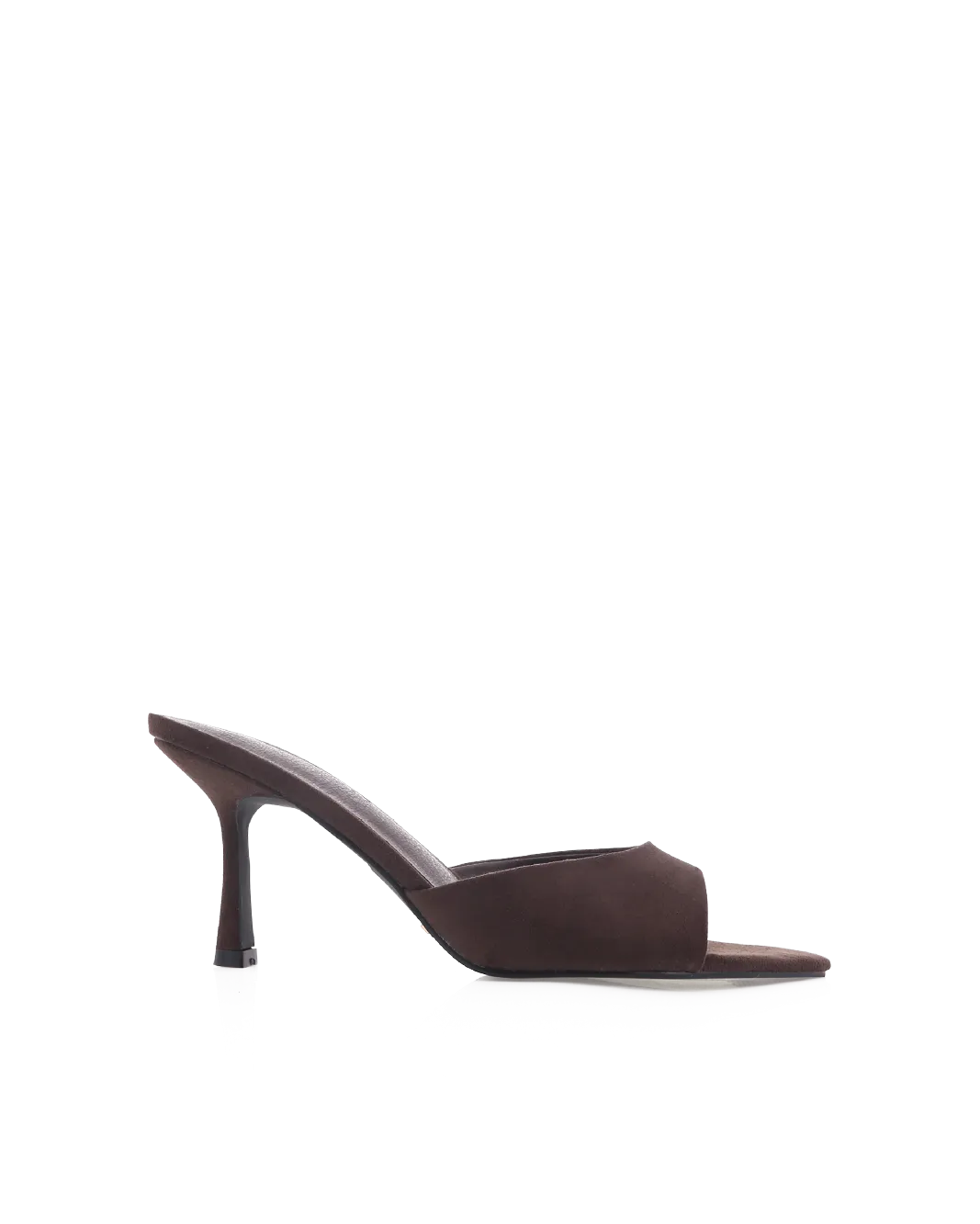 Sleek Heeled Sandals Casual Evening Wear XANTHE - DARK CACAO SUEDE