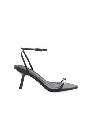 Chunky Heel Wedding Day Stilettos YOLETTE - BLACK