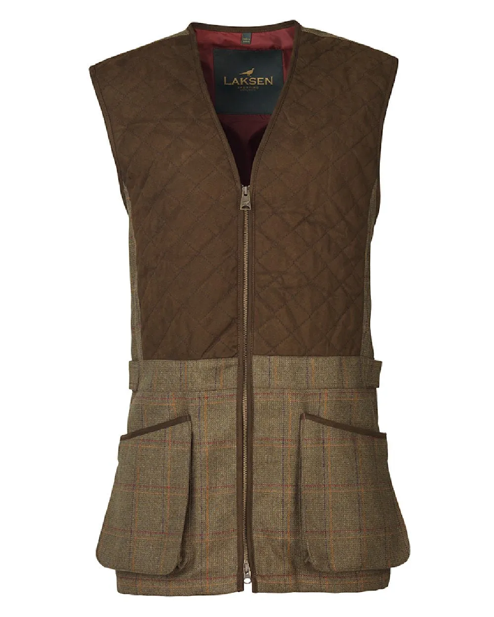 Layer Lightness Laksen Woolston Tweed Glenogil Zip Shooting Vest